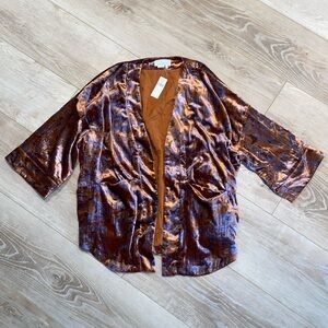 Velvet-Like LavenderAnthropologie Kimono XS
